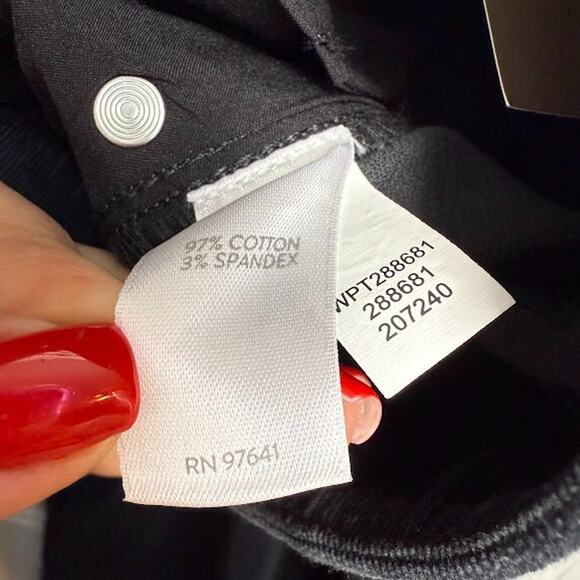 J Jill Corduroy Womens Large Black Tapered Zip Fly Pocketed High Rise NWT Winter - Picture 5 of 9